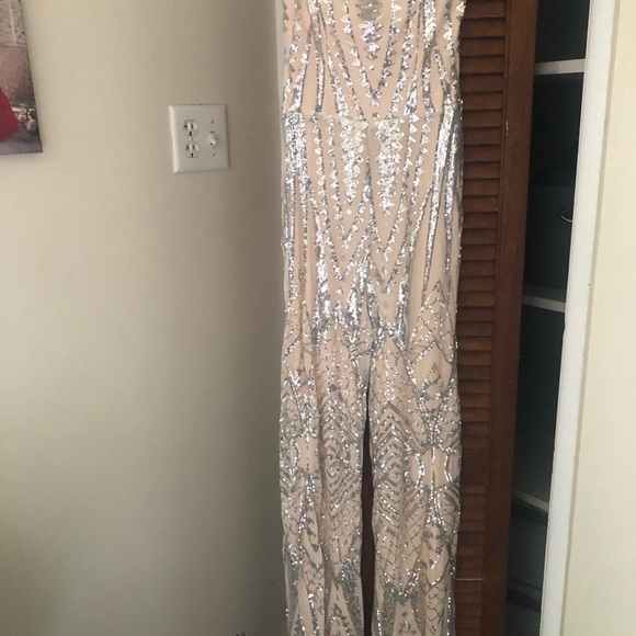 Adrianna Papell Lavender Sequin Maxi Dress - Picture 3 of 4